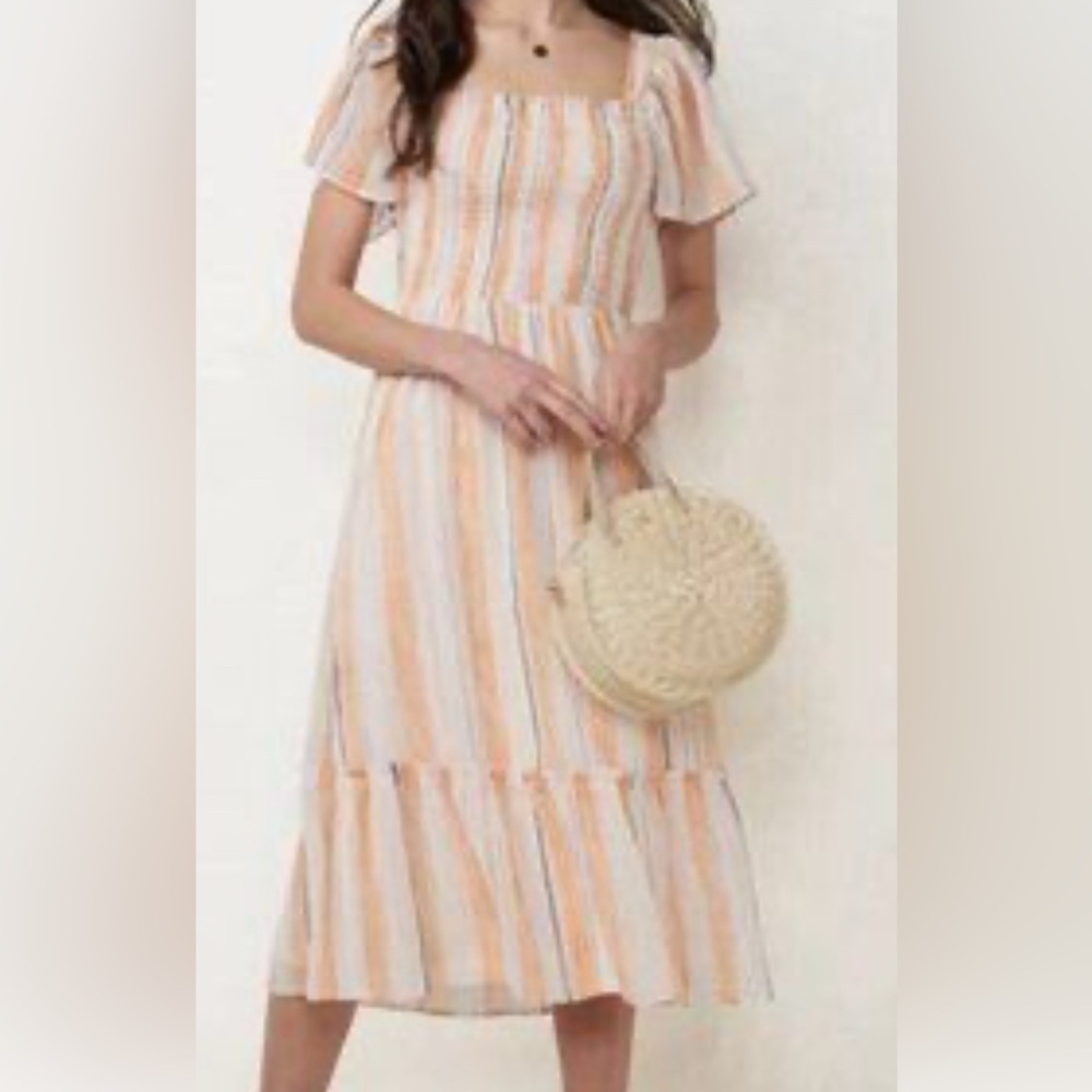 Lauren Conrad Y2K Fairy Dress Size XS Flowy Floral  Milkmaid SKU 7